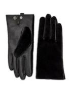 Karl Lagerfeld Paris Faux Calf-hair Leather Gloves