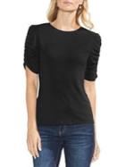 Vince Camuto Sapphire Bloom Ruched Short-sleeve Top