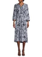 Donna Karan Paisley-print Midi Dress