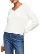 Miss Selfridge Textured Laced Back Sweater