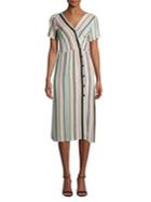 Hiatus Striped Button-front Dress