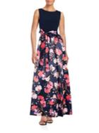 Ellen Tracy Floral-print Ball Gown