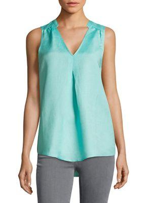 Context Pleated Crinkle Shell Top