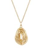 Lord & Taylor 14k Yellow Gold Intersectional Hoop Pendant Necklace