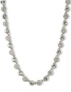 Givenchy Silvertone And Crystal Collar Necklace