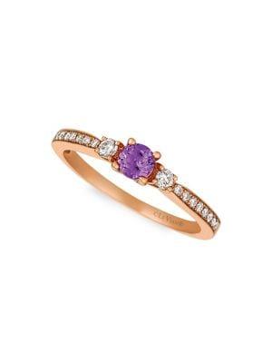 Le Vian 14k Strawberry Gold & Grape Amethyst Ring