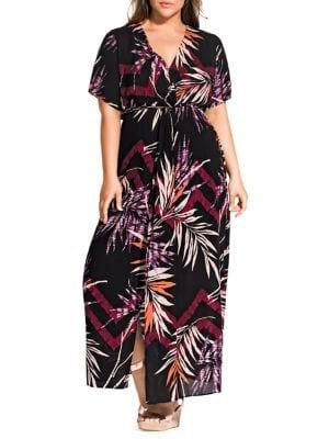 City Chic Plus Bay Island Maxi Dress