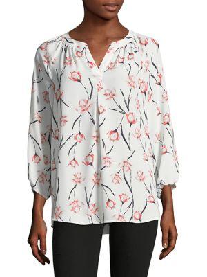 Ivanka Trump Floral-print Peasant Blouse
