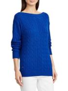Lauren Ralph Lauren Cable-knit Boatneck Cotton Sweater