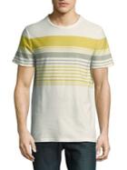 Hugo Boss Striped Cotton And Linen Tee