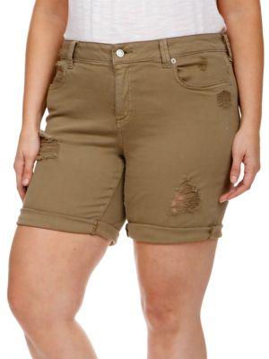 Lucky Brand Plus Georgia Roll-up Shorts