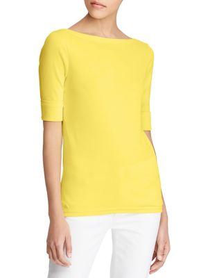 Lauren Ralph Lauren Petite Three-quarter Stretch Top