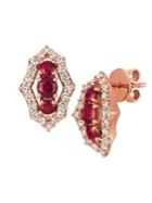 Le Vian 14k Strawberry Gold? Passion Ruby&trade; & Nude Diamonds&trade; Leaf Drop Earrings
