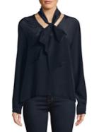 Weekend Max Mara Auguzzo Silk Long-sleeve Blouse