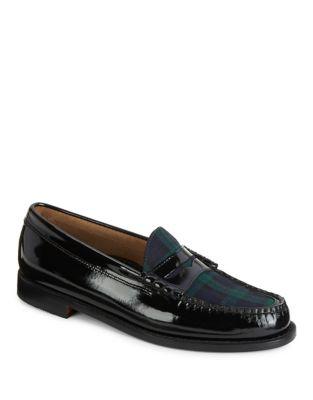 G.h. Bass Weejuns Leather And Wool Penny Loafers