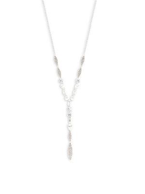 Nadri Cobblestones Crystal Y Necklace