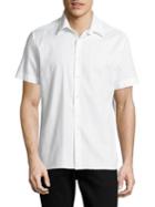 Perry Ellis Plaid Cotton Button-down Shirt