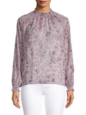 Ellen Tracy Classic Printed Blouse