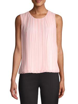 Calvin Klein Pleated Bubble-hem Blouse