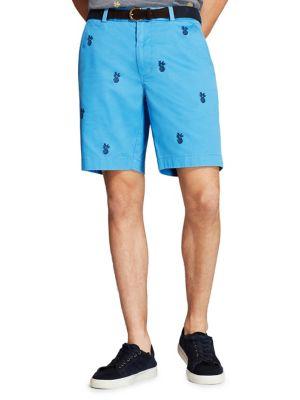 Brooks Brothers Red Fleece Pineapple Embroidered Shorts