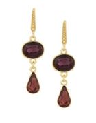 Laundry By Shelli Segal Crystal Faceted Drop Earrings