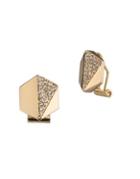 Lauren Ralph Lauren Pave Crystal Hexagon Clip-on Earrings