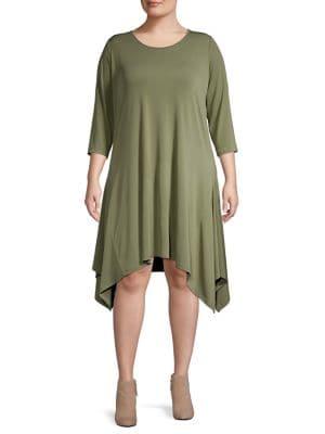 Context Plus Plus Sharkbite Hem Dress