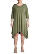 Context Plus Plus Sharkbite Hem Dress