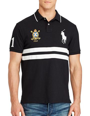 Polo Big And Tall Classic Fit Striped Big Pony Polo