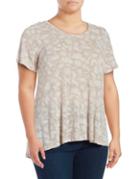 Lucky Brand Plus Floral-print Tee