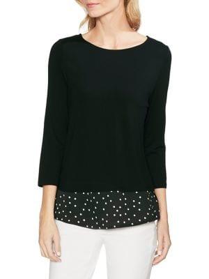 Vince Camuto Daybreak Mixed-media Top