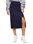Miss Selfridge Plisse Pull-on Midi Skirt