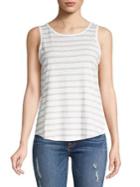 Marc New York Performance Stripe Cotton Blend Tank Top
