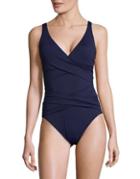 Tommy Bahama One-piece Wrap Front Swimsuit