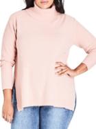 City Chic Plus Rolled Neck Knit Sweater
