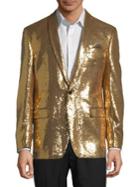 Tallia Orange Sequence Metallic Sportcoat