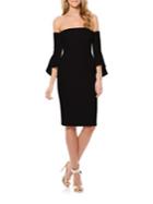 Laundry By Shelli Segal Off-the-shoulder Bell Sleeve Dress