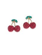 A.b.s. By Allen Schwartz Venice Beach Studded Cherry Stud Earrings