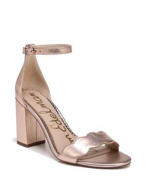 Sam Edelman Odila Metallic Leather Ankle Strap Sandals
