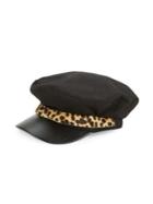 Vince Camuto Leopard-print Wool-blend Military Hat