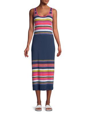 Tommy Bahama Festival Striped Cotton Midi Dress