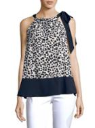 Ellen Tracy Cheetah Print Halter Top