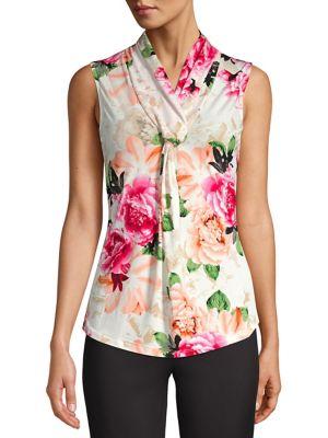 Premise Floral Twist-front Top