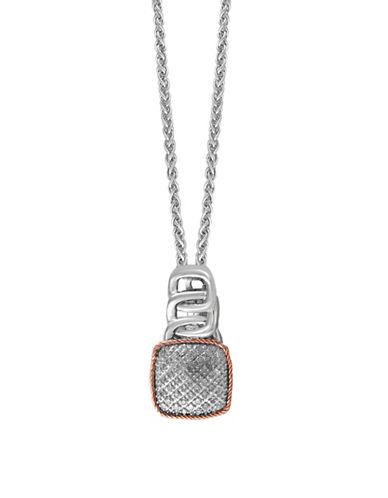 Effy Diamond, Sterling Silver And 14k Rose Gold Pendant Necklace