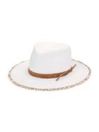 Eric Javits Leather-trimmed Sun Hat
