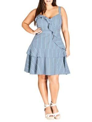 City Chic Plus Ruffle Summer Dress