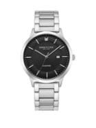 Kenneth Cole Genuine Diamond Silvertone Textured Watch