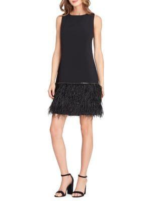 Tahari Arthur S. Levine Petite Petite Feather-hem A-line Dress