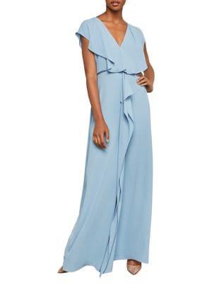 Bcbgmaxazria Asymmetrical Ruffle Gown