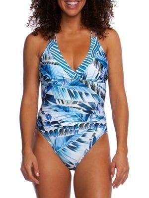La Blanca Two Cool One-piece Surplice Swimsuit
